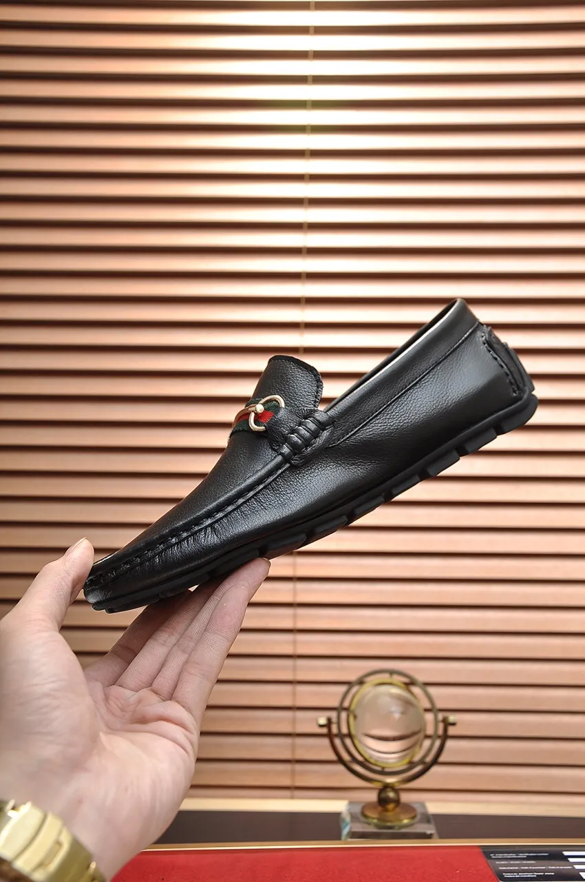 Men's Men's Shoes 💰400💶[Gucci] New 🍀Gucci* - top version Gucci Peas Shoes! Made of imported original cowhide, the first layer of single leather is comfortable and lining! Original wear-resistant rubber outsole! High quality products! Code number 38-44!
